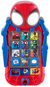 eKids Spidey and His Amazing Friends Toy Phone for Toddler with Built-in Preschool Learning Games, Educational Toys for Activities and Pretend Play, for Fans of Spiderman Gifts
