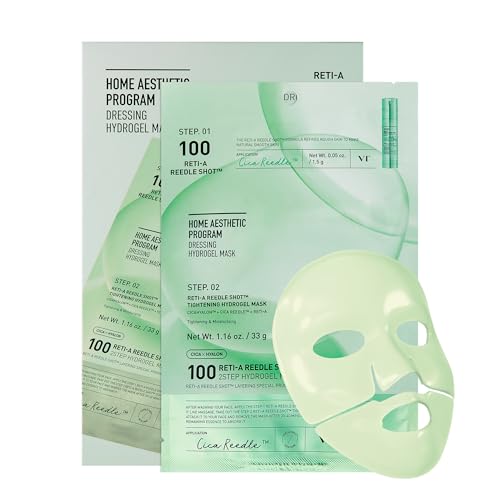 VT COSMETICS Reti-A Reedle Shot 100 2-Step Hydrogel Mask(34.5gx4ea), Intensive Tightening, Exosome Retinol, Overnight Melting Mask, Ideal for Retinol Beginners, Korean Facial Mask