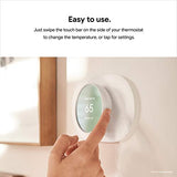 Google Nest Thermostat - Smart Thermostat for Home - Programmable Wifi Thermostat - Snow,1.07"D x 3.31"W x 3.31"H