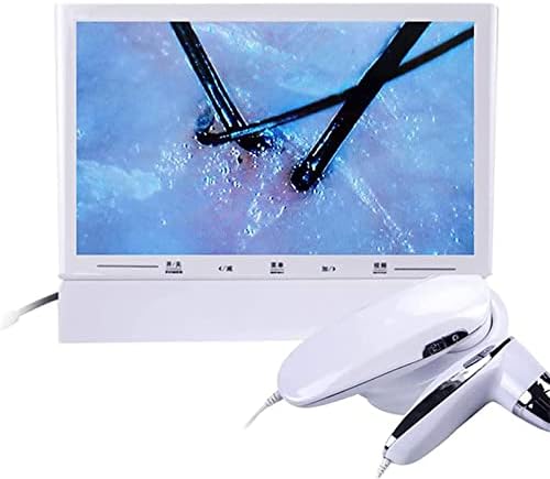 11inch Hair Skin Analyzer, 50X/200X Skin Diagnosis Scalp Detector Microscope for Hair Follicle Testing and Skin Analysi for Scalp/Pimples