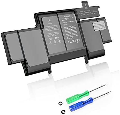 A1582 A1502 Battery, Replacement Battery A1502 for MacBook Pro 13 inch Retina [ Early 2015, Mid 2014, Late 2013 ] A1493 - High-Performance and Longevity [11.36V 74.9Wh 18Months Warranty]