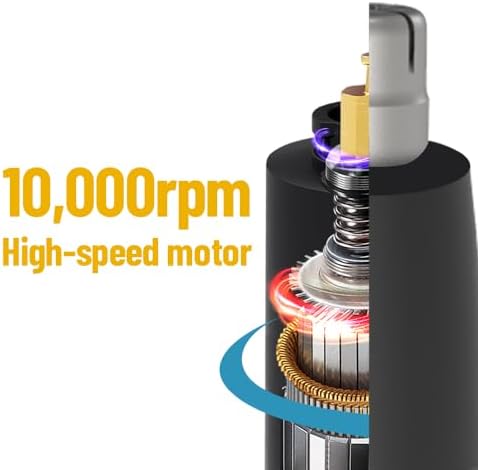 Gorilla Technique Nose Ear Hair Trimmer for Men, Rechargeable 2-in-1 Trimmer for Nose Ear Eyebrow Hair Removal, No Pull No Snag Grooming with High-Speed 10,000rpm Motor