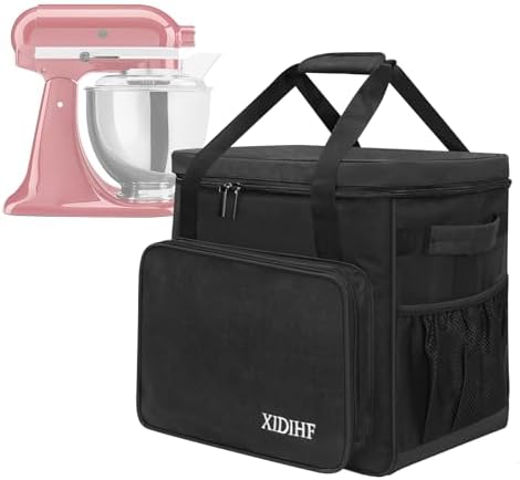 ORKELS Mixer Storage Bag Compatible with KitchenAid Mixers 4.5-5 Quart, Stand Mixer Storage Case with Zipper Pocket, Bag Only
