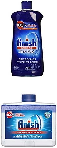 Finish Jet-Dry Rinse Aid, 23oz, Dishwasher Rinse Agent & Drying Agent Dual Action Dishwasher Cleaner: Fight Grease & Limescale, Fresh, 8.45oz