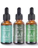 VTS Essential Oils Set - Peppermint Oil, Eucalyptus Oil, Tea Tree Oil with Glass Dropper for Home Diffuser, Aromatherapy, Massage, Skin & Hair Care, Topical Uses, 1 Fl Oz (Pack of 3)