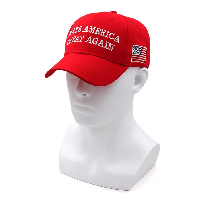 Trump 2024 MAGA Hat Embroidered Make America Great Again Donald Trump Slogan USA Flag Cap Trump Merchandise for Woman Men