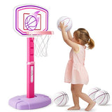 JOYIN Toddler Basketball Hoop, Adjustable Basketball Goal with 4 Balls for Kids Indoor Outdoor Play, Basketball Arcade Game, Christmas Birthday Gift for Boys Girls Age 1 and Up - Air Pump Included