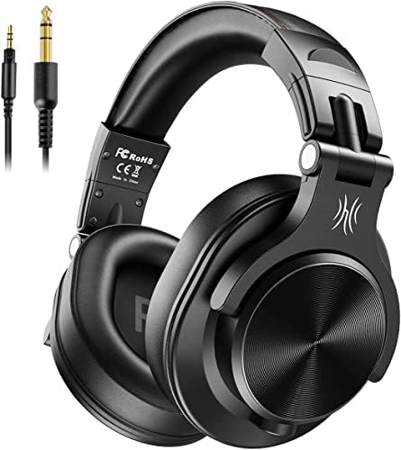 OneOdio A71 Hi-Res Studio Recording Headphones - Wired Over Ear Headphones with SharePort, Monitoring Mixing Foldable Headset with Stereo Sound, 3.5/6.35MM Jack for PC Computer DJ Guitar
