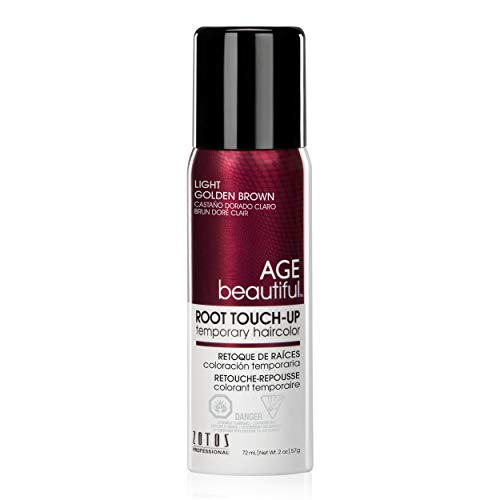 AGE beautiful Root Touch Up Hair Color Spray | Touch-Up Gray Concealer | Temporary Cover Up | Adds Volume & Covers Thinning Patches | Water, Sweat, Stain Resistant
