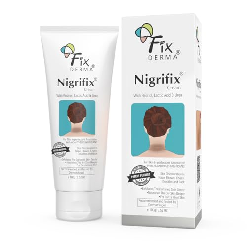FIXDERMA Nigrifix Cream for Acanthosis Nigricans with Lactic Acid | Dermatologist Tested Retinol Cream | Useful for Dark Body Parts like Neck, Ankles, Armpits & Elbows –3.52 FlOz