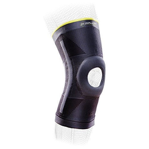 DonJoy Performance Deluxe Knit Knee Sleeve With Stays and Buttress - Mid-Level Support Knee Brace for PFPS, Sprains, Instabilities - Small