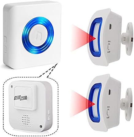 Wireless Indoor Motion Sensor Alarm, Bed Alarm and Fall Prevention for Elderly/Dementia Patients/Kids (2 Motion Detector +1 Receiver)