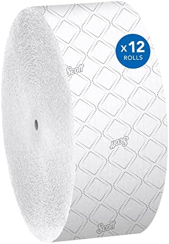 Scott® Coreless High-Capacity Jumbo Roll Bulk Toilet Paper (07006), 2-Ply, Elevated Design, White (1,150'/Roll, 12 Rolls/Case, 13,800'/Case)