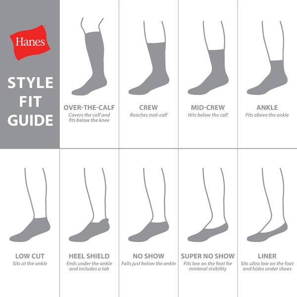 Hanes mens Double Tough Crew Socks, 12-Pair Pack fashion liner socks, White/ Grey Foot Bottom, 12-14 US