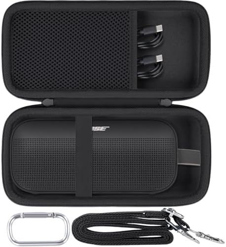 Hard Portable Case Compatible with Bose New SoundLink Flex 2nd Gen/Bose SoundLink Flex Bluetooth Portable Speaker,Black Case