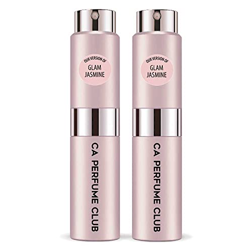 CA Perfume Impression of M. Kors Glam Jasmine For Women Replica Version Fragrance Dupes Concentrated Long Lasting Eau de Parfum Spray Refillable Atomizer Bottle 0.27 Fl Oz-X2