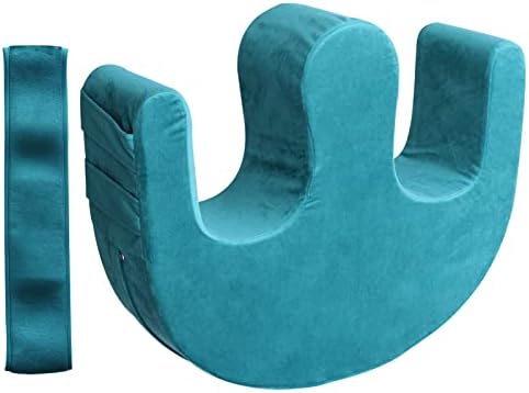 Sexysamba Bedridden Patient Turning Device with Fixing Strap Elderly Assistance Products Bed Rest Leg Pillow Patient Lift Aid Flannel Multifunctional Anti-Decubitus Nursing Products, Blue