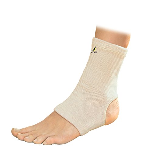 UptoFit Copper Ankle Compression Sleeve for Women Lightweight Breathable Brace for Foot and Ankle Support in Plantar Fasciitis, Achilles Tendon & Tendonitis (Large - 1 Piece)