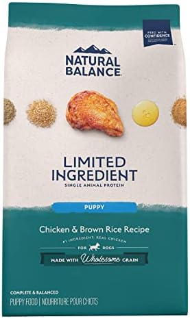 Natural Balance Limited Ingredient Puppy Dry Dog Food with Healthy Grains, Chicken & Brown Rice Recipe, 24 Pound (Pack of 1)