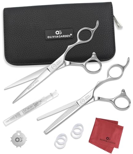 Olivia Garden SilkCutPro Shear & Thinner Intro Case - Superior Steel, Ergonomic Design