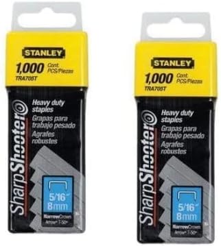Stanley TRA704T, 1/4-Inch/6mm Heavy Duty Staples, 1000 per Pack (2 Pack)