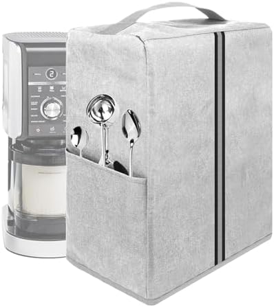 Ice Cream Maker Dust Cover compatible with Ninja NC501 CREAMi Deluxe 11-in-1 Ice Cream & Frozen Treat Maker for Ice Cream/Ninja NC301 CREAMi Ice Cream Maker - Light Gray