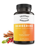 Thomas' all-natural Remedies Berberine 500mg (1000mg Per Serving)- 120 Vegan Capsules- with Ceylon Cinnamon & Black Pepper- Supports Healthy Immune Function & Overall Wellness