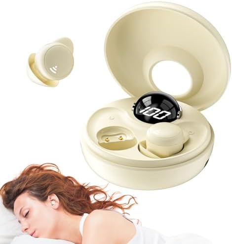 Sleep Headphones for Side Sleeping Earbuds Wireless Bluetooth Ear Buds in Ear Headphone Noise Cancelling Mini Small Ears Canal Earphones for Sleepers