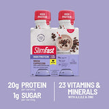 SlimFast Advanced Energy High Protein Meal Replacement Shake, Mocha Cappuccino, 20g of Ready to Drink Protein with Caffeine, 4 Count (Pack of 3)