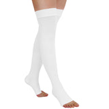 Thigh High 20-30mmHg Compression Stocking Toeless Compression Socks for Women & Men Circulation with Silicone Dot Band