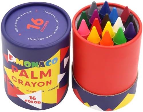 Lebze Jumbo Crayons for Toddlers, 16 Colors Non Toxic Crayons, Easy to Hold Large Crayons for Kids, Safe for Babies and Children Flower Monaco