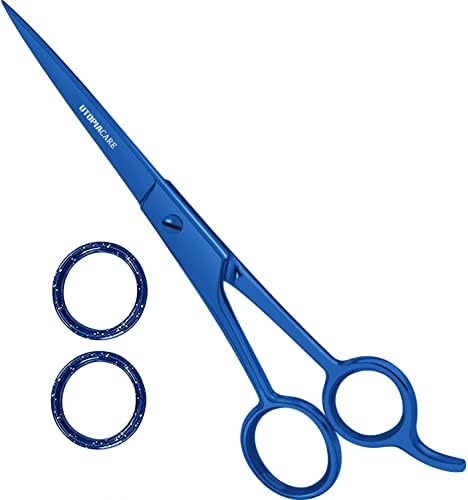 Utopia Care Hair Cutting and Hairdressing Scissors 6.5 Inch, Premium Stainless Steel shears with smooth Razor & Sharp Edge Blades, for Salons, Men & Women, Kids, Adults, & Pets - Blue