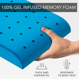 Everlasting Comfort Memory Foam Seat Cushion for Chair - Wheelchair Cushions for Tailbone Relief - Chair Cushion Covers for Pressure Sores - Ventilated Gel Seat Cushion for Chair, Seniors, & Adults