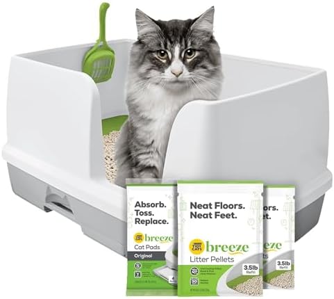 Purina Tidy Cats Non Clumping Litter System, Breeze XL All-in-One Odor Control & Easy Clean Multi Cat Box - 18 lb. Box