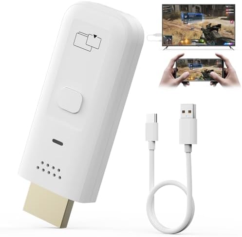 Wireless HDMI Display Dongle Adapter 1080P, Screen Mirroring Adapter/Extender for iOS/Android/Windows/Mac to HDTV/Monitor/Projector, 5G HDMI Wireless Extender Supports AirPlay/Miracast/DLNA