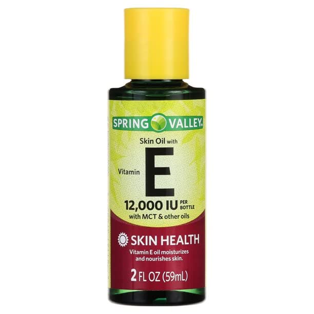 SPRING VALLEY Foxie Vitamin E Oil with Keratin For Skin Health, 12000 IU, 2 fl oz