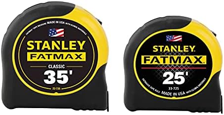 Stanley 33-735-25 35ft. and 25ft. Fatmax Tape Measure Combo Pack, Yellow