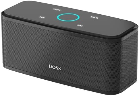 DOSS SoundBox Touch Wireless Bluetooth Speaker with 12W HD Sound and Bass, IPX5 Waterproof, 20H Playtime, Handsfree, for Office, Home, Outdoor, Travel-Upgraded