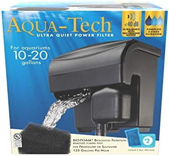 Aqua-Tech Ultra Quiet Power Filter, For Aquariums 10-20 Gallons