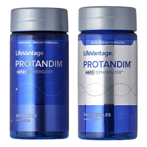 LIFEVANTAGE Protandim Dual Synergizer, Protandim NRF1 Synergizer (60 Capsules) + Protandim NRF2 Synergizer (30 Caplets) Mitochondrial Supplements & NRF2 Activator, Anti Aging Supplement & Mitochondrial Supplement