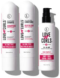 LUS (Love Ur Self) 3-Step System Shampoo and Conditioner Set with All-in-One Styler for Kinky-Coily Hair Nongreasy & Moisturizing - 8.5oz each