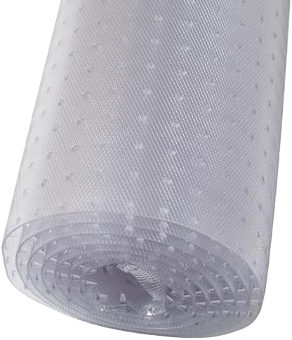 RESILIA Industrial Deep Pile Carpet Runner - Crosshatch Pattern Non Slip Carpet & Rug Protector Mat, Waterproof Clear Plastic Vinyl Floor Covering, 24 Inches Wide x 25 Feet Long