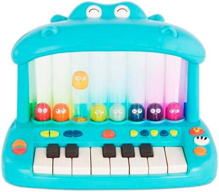 B. toys- Hippo Pop- Musical Toy Keyboard – Play Piano – Songs, Sounds & Lights – Musical Instrument for Toddlers, Kids – 12 Months +
