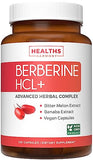 Berberine Supplement (Non-GMO & Vegetarian) Berberine HCL Plus Bitter Melon & Banaba Leaf Extract Capsules - Berberine 500mg Each, 1000mg Per Serve - AMPK Metabolic Activator - 120 Caps (No Pills)