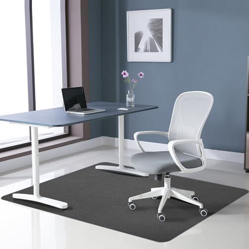Office Chair Mat for Hardwood Floor&Tile,55"x35" Anti-Slip Desk Chair Mat,Low-Pile Mat,Multi-Purpose Hardwood Floor Protector for Office,Home (Grey, 35 * 55IN)