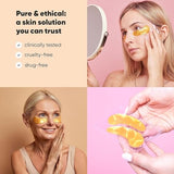 LE GUSHE Under Eye Mask & Under Eye Patches (20 Pairs) - Gold Eye Mask with Collagen & Amino Acid, Cooling Eye Care for Wrinkles, Puffy Eyes & Dark Circles, Brightening Skincare