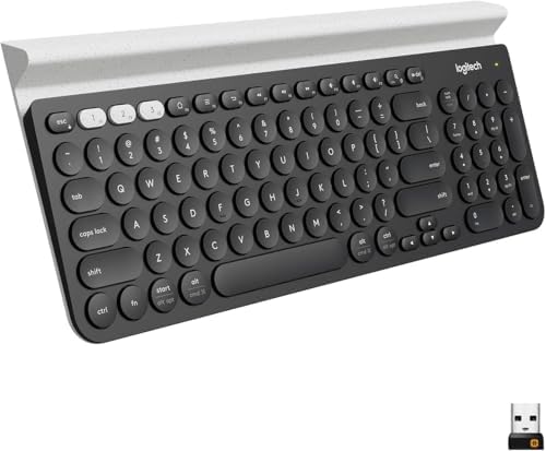 logitech K780 Multi-Device Wireless Keyboard for Computer, Phone and Tablet (Renewed)