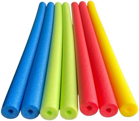 Pool Swim Noodle, FixFind 7 Pack 52 Inch Hollow Foam Pool Swim Noodle, Bright Foam Noodles for Swimming, Floating and Craft Projects
