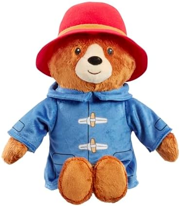 Mighty Mojo Paddington Bear Plush Doll – 10-Inch Standing, 8-Inch Sitting, Super Soft & Cuddly | Official Paddington in Peru Movie Toy – Embroidered Details, Stuffed Animal for Ages 3+
