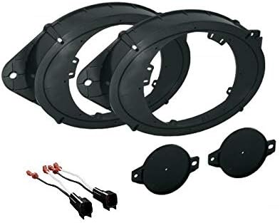 6" 6.5" 6.75" or 6x9 Front Door Car Speaker Install Adapter and Tweeter Mount Plates w/Speaker Wire Connectors -Made for Chevrolet GMC: 2014-2024 Silverado 1500, 2015-2024 Silverado 2500/3500 +More